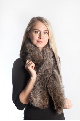 Raccoon fur scarf